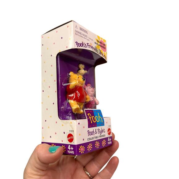 Poohs Friendly Places Pooh Piglet Chick Figures 1998 Velvety Soft & Poseable NIB - Picture 7 of 8